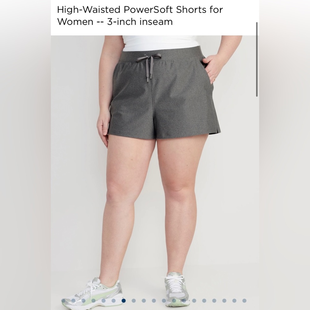 Old Navy PowerSoft Shorts—Grey Sz XXL